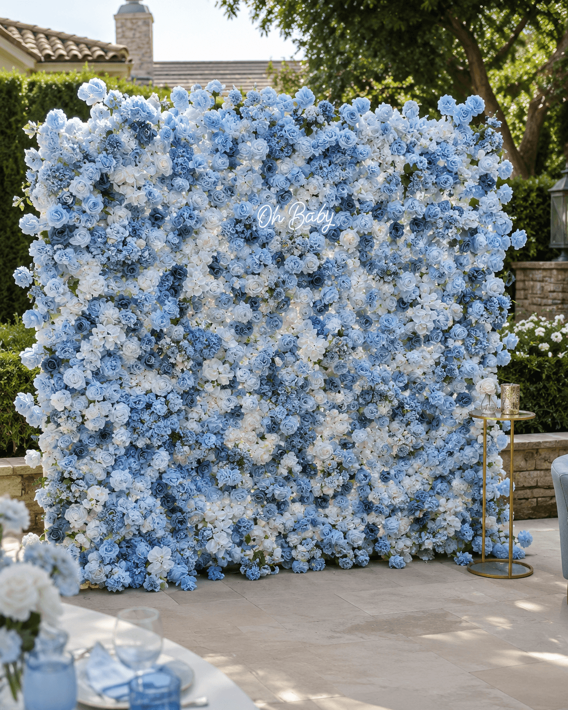 Beautiful flower wall backdrop